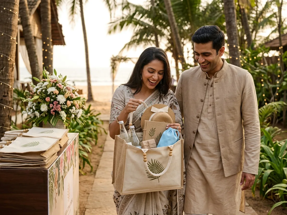 Beach wedding welcome kit